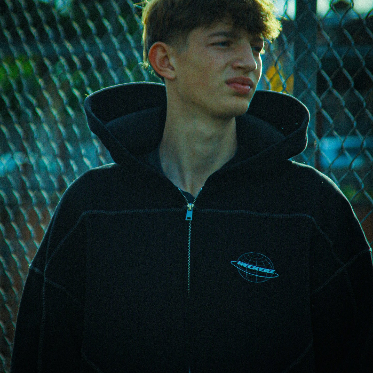 Contrast Zip Up